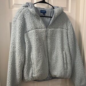 Light Blue Sherpa Jacket